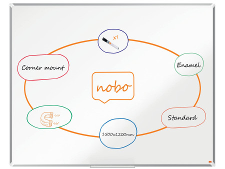 nobo Tableau blanc mural Premium Plus Emaille, (L)1.500 x