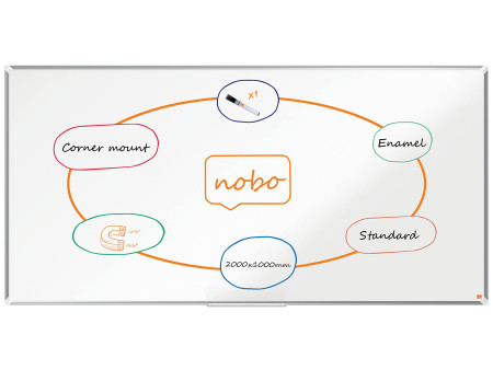 nobo Tableau blanc mural Premium Plus Emaille, (L)2.000 x