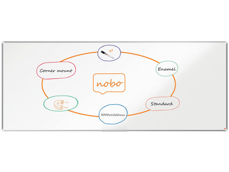 nobo Tableau blanc mural Premium Plus Emaille, (L)3.000 x