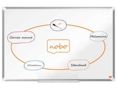 nobo Tableau blanc mural Premium Plus Melamin, (L)900 x