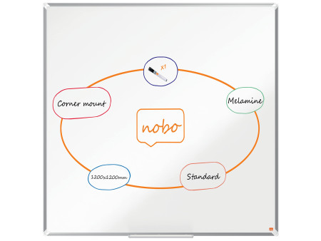 nobo Tableau blanc mural Premium Plus Melamin, (L)1.200 x
