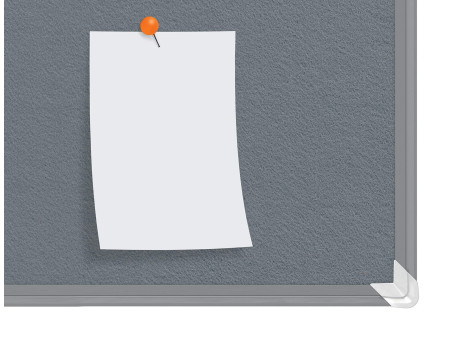 nobo Tableau d'affichage en feutre Premium Plus, gris