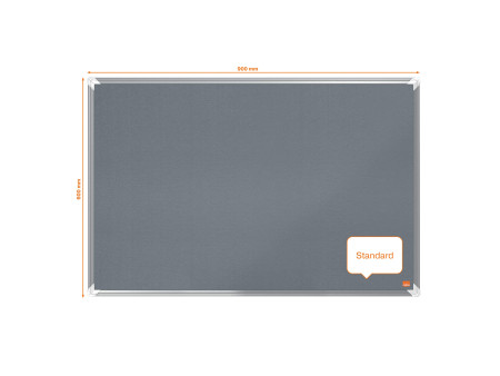 nobo Tableau d'affichage en feutre Premium Plus, gris