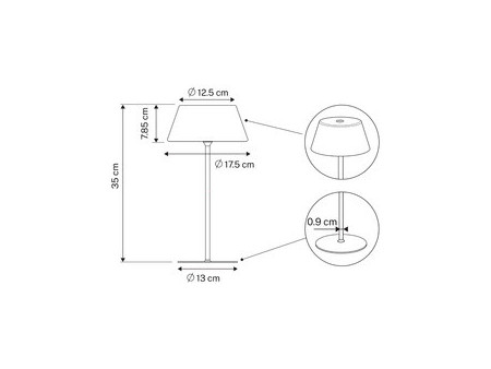 UNiLUX Lampe rechargeable à LED LOOMPA, sur pied, orange