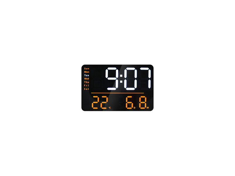 UNiLUX Horloge digitale multifonction à LED NUMI, noir