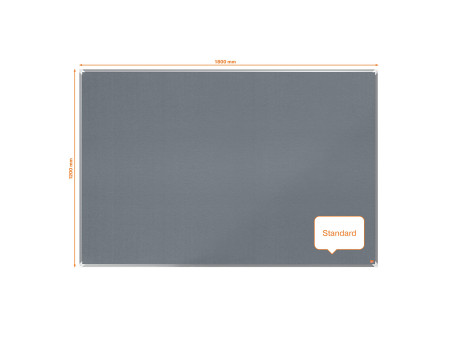 nobo Tableau d'affichage en feutre Premium Plus, gris