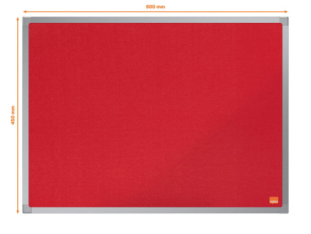 nobo Tableau d'affichage Essence, (L)600 x (H)450 mm, rouge