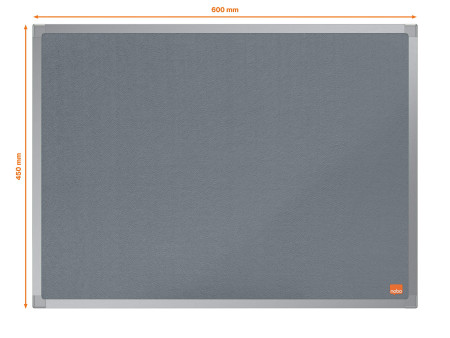 nobo Tableau d'affichage Essence, (L)600 x (H)450 mm, gris