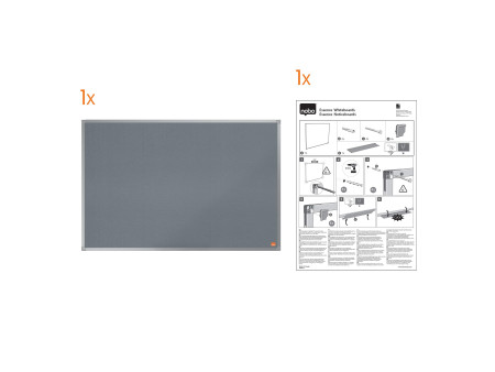 nobo Tableau d'affichage Essence, (L)1200 x (H)900 mm, gris