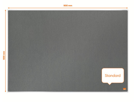 nobo Tableau d'affichage en feutre Impression Pro, gris