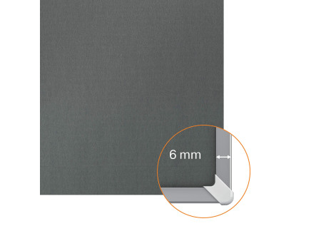 nobo Tableau d'affichage en feutre Impression Pro, gris