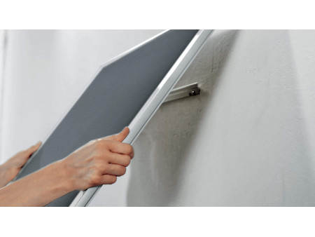 nobo Tableau d'affichage en feutre Impression Pro, gris