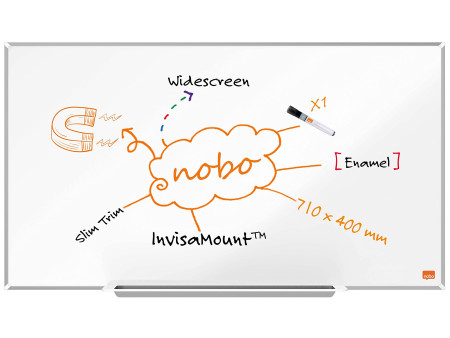 nobo Tableau blanc Impression Pro Emaille Widescreen, 32'