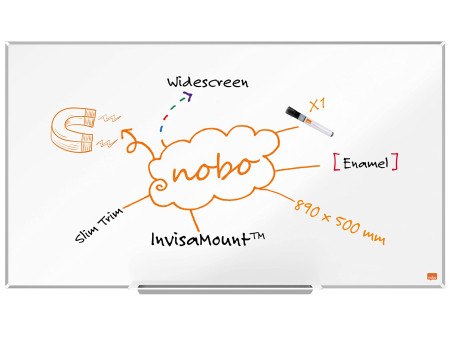 nobo Tableau blanc Impression Pro Emaille Widescreen, 40'