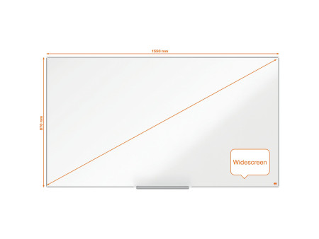 nobo Tableau blanc mural Impression Pro Stahl Widescreen,70'