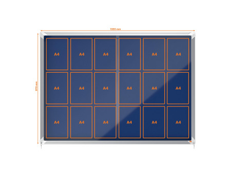 nobo Vitrine d'affichage Premium Plus, en feutre, 18x A4