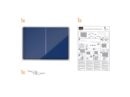 nobo Vitrine d'affichage Premium Plus, en feutre, 18x A4