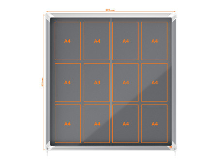 nobo Vitrine d'affichage Premium Plus, en feutre, 12x A4