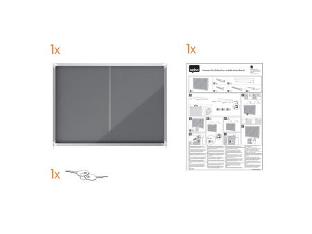 nobo Vitrine d'affichage Premium Plus, en feutre, 12x A4