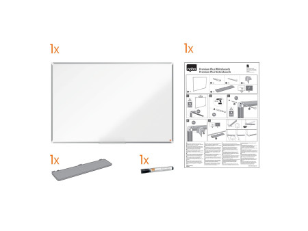 nobo Tableau blanc mural Premium Plus Emaille Widescreen,55'