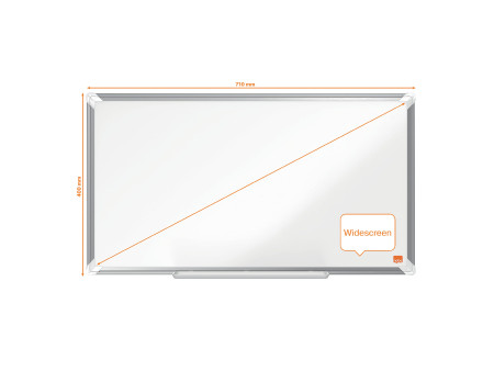 nobo Tableau blanc mural Premium Plus Stahl Widescreen, 32'