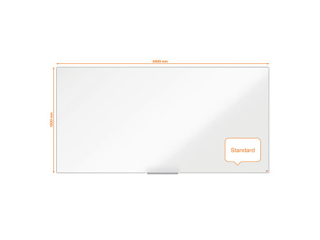 nobo Tableau blanc mural Impression Pro Emaille, (L)2.400 x