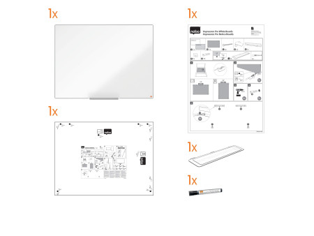 nobo Tableau blanc mural Impression Pro Steel, (L)2.400 x