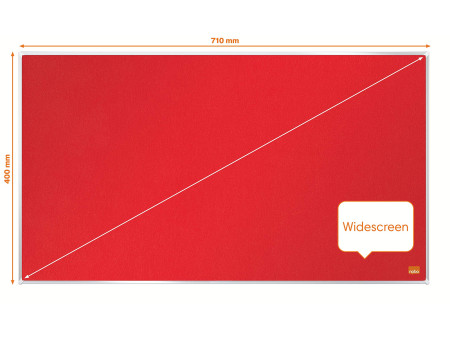 nobo Tableau d'affichage Impression Pro Widescreen, rouge