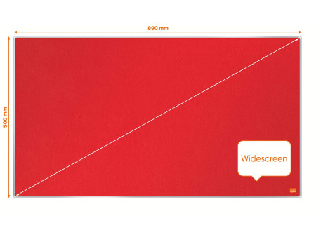 nobo Tableau d'affichage Impression Pro Widescreen, rouge