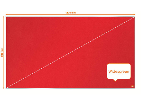 nobo Tableau d'affichage Impression Pro Widescreen, rouge