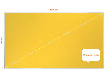 nobo Tableau d'affichage Impression Pro Widescreen, jaune