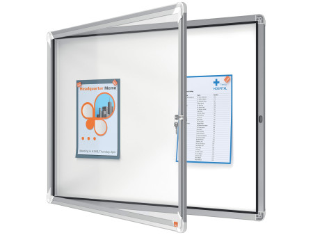 nobo Vitrine d'affichage Premium Plus, fond en métal, 8x A4