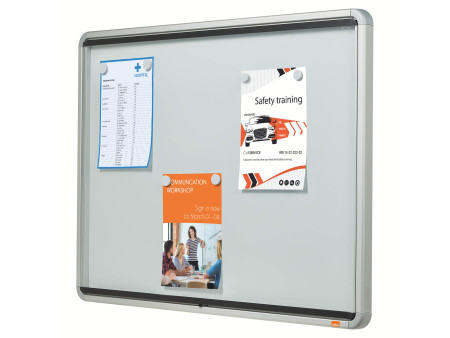nobo Vitrine d'affichage Premium Plus, fond en métal, 9x A4