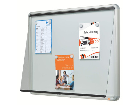 nobo Vitrine d'affichage Premium Plus, fond en métal, 9x A4