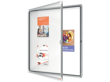 nobo Vitrine d'affichage Premium Plus, fond en métal, 12x A4