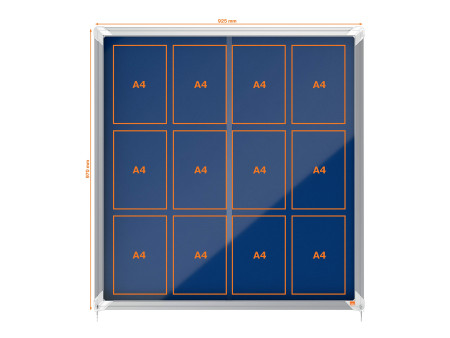 nobo Vitrine d'affichage Premium Plus, en feutre, 12x A4