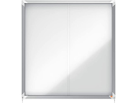 nobo Vitrine, porte coulissante, fond en métal, 12 x A4