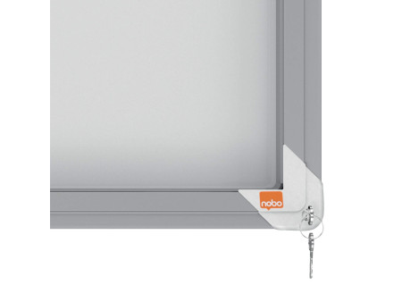 nobo Vitrine, porte coulissante, fond en métal, 12 x A4