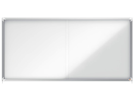 nobo Vitrine, porte coulissante, fond en métal, 27 x A4