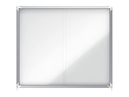 nobo Vitrine, porte coulissante, fond en métal, 15 x A4