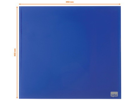 nobo Tableau magnétique en verre, (L)450 x (H)450 mm, bleu