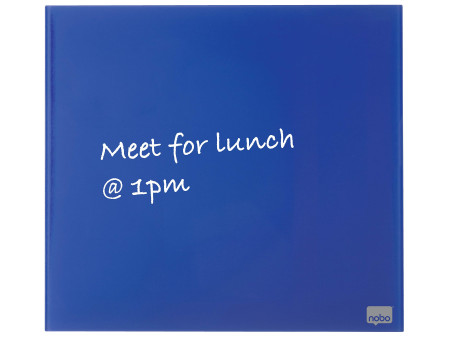 nobo Tableau magnétique en verre, (L)450 x (H)450 mm, bleu