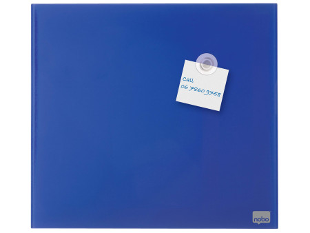 nobo Tableau magnétique en verre, (L)450 x (H)450 mm, bleu