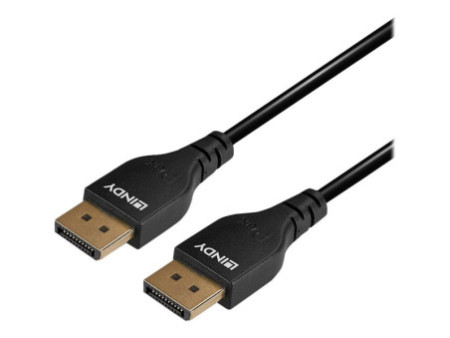 LINDY 0.5m DisplayPort 1.4 Cable Slim