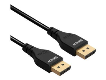 LINDY 0.5m DisplayPort 1.4 Cable Slim