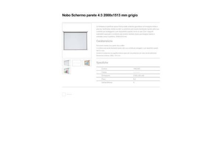 nobo Ecran de projection Standard, (L)2.000 x (H)1.513 mm