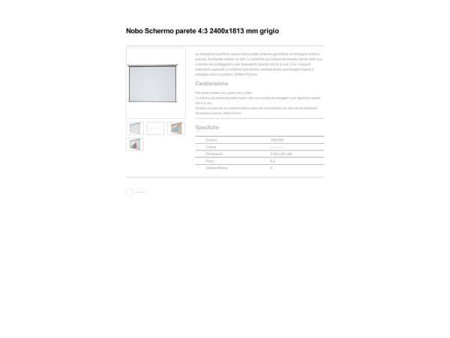 nobo Ecran de projection Standard, (L)2.400 x (H)1.813 mm