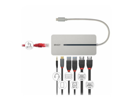 LINDY USB 3.2 Type C Mini Dock 2x HDMI