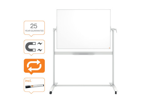 nobo Tableau pivotant Mobil Emaille, (L)1.200 x (H)900 mm