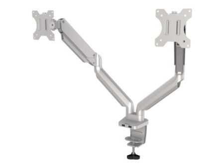 FELLOWES Bras Porte-Ecrans Double Gris